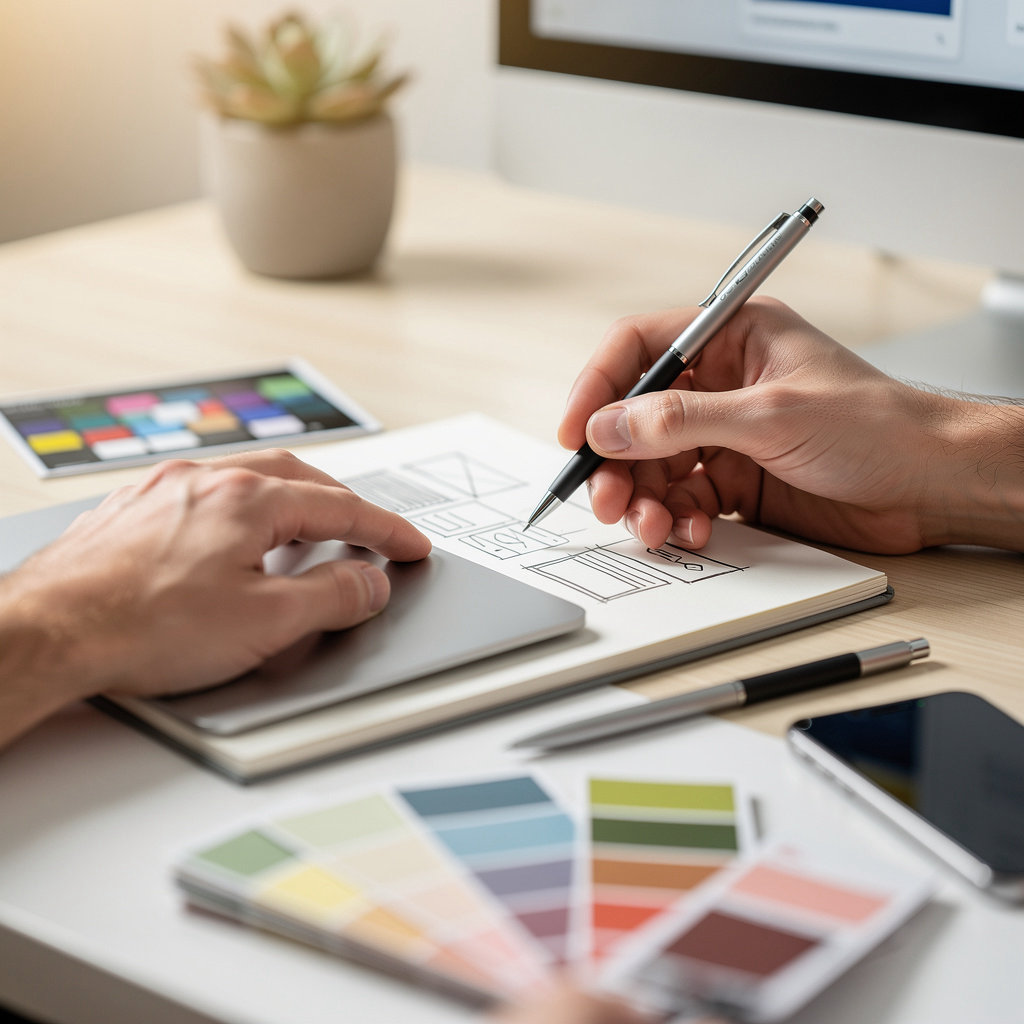 Ashley Wilder San Diego web design team collaborating on a project in San Diego, California